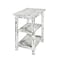 Alaterre Furniture Country Cottage 2 Shelf End Table, White Antique Finish ACCA02WA - alternate 1